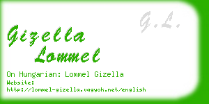 gizella lommel business card